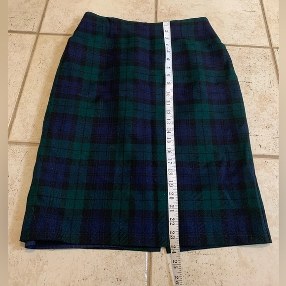Vintage 70s St Michael Pure Wool Tartan Plaid Kilt Skirt - US 10 - Picture 9 of 9